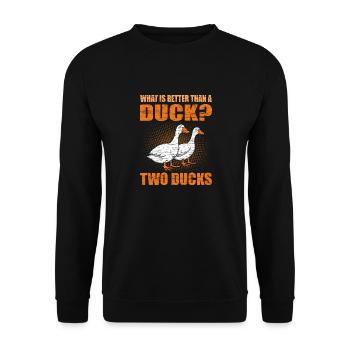 Ducks - Unisex Pullover - Schwarz - Vorne - Alina (178cm) & Michal (187cm)