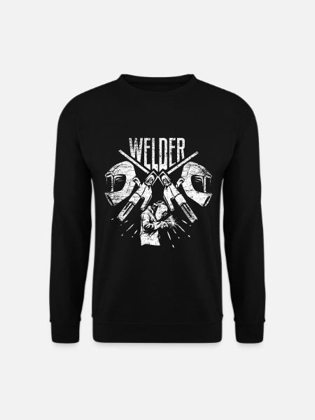 Funkensprühender Schweißer Werkstatt - Unisex Pullover - Schwarz