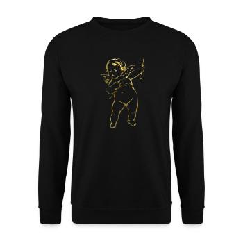 Engel - Unisex Pullover - Schwarz - Vorne - Alina (178cm) & Michal (187cm)