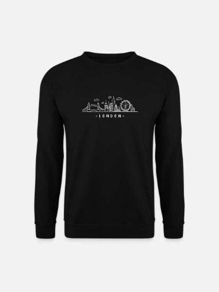 London Capital England Skyline Tower-Bridge - Sweat-shirt Unisexe - noir