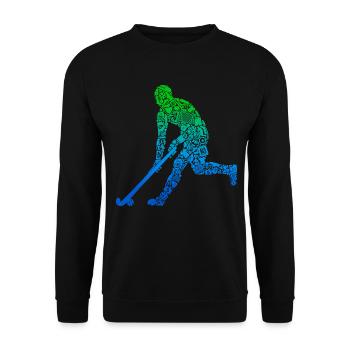 Hockeyspieler Feldhockey Kinder Hockey Jungen - Unisex Pullover - Schwarz - Vorne - Alina (178cm) & Michal (187cm)