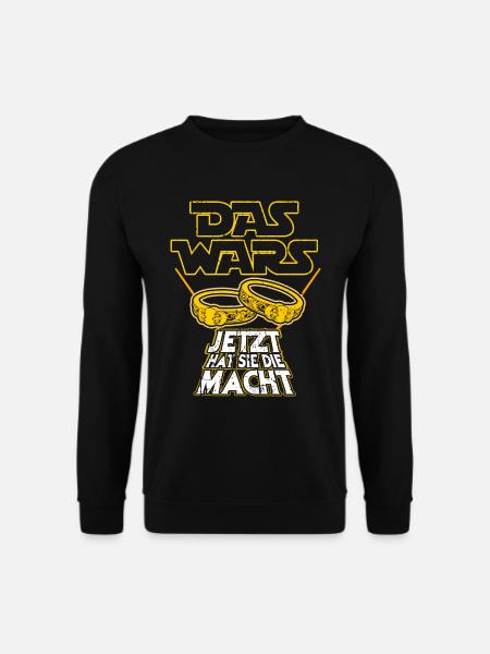 Das Wars JGA Junggesellenabschied Heirat - Unisex Pullover - Schwarz