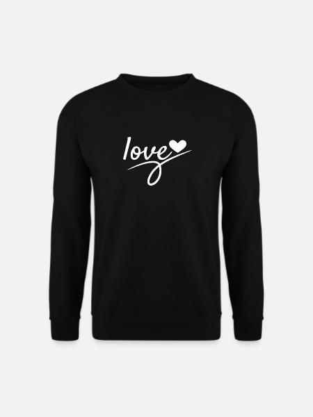 Liebe Valentinstag Romantisch - Unisex Pullover - Schwarz