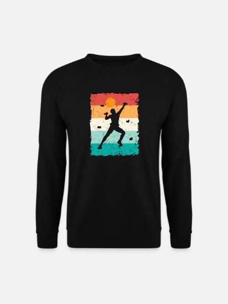 Boulder Klettern Bouldern Kletterer Bergsteiger - Unisex Pullover - Schwarz