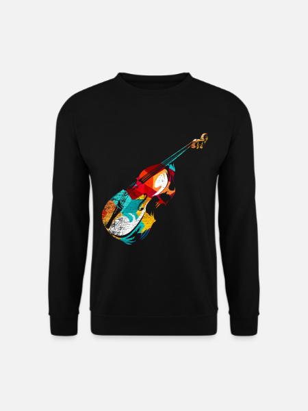 Brummender Kontrabass Jazzorchester - Unisex Pullover - Schwarz