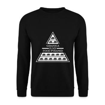 Feine Prekmurska Gibanica Schichttorte - Unisex Pullover - Schwarz - Vorne - Alina (178cm) & Michal (187cm)