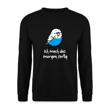 schlafenderwelliweiss - Unisex Pullover - Schwarz - Vorne - Alina (178cm) & Michal (187cm)