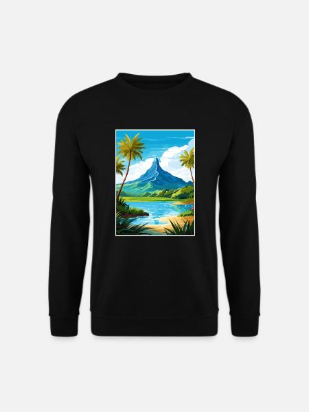 Bora Französisch-Polynesien Vintage Reiseposter - Unisex Pullover - Schwarz