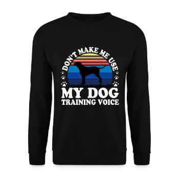 Grand Anglo Francais Tricolore Hundesilhouette - Unisex Pullover - Schwarz - Vorne - Alina (178cm) & Michal (187cm)