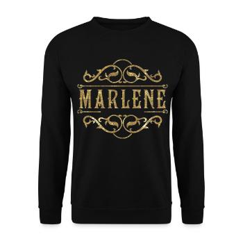 Marlene gold - Unisex Pullover - Schwarz - Vorne - Alina (178cm) & Michal (187cm)