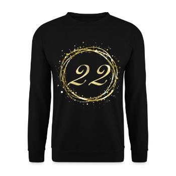 22 - Unisex Pullover - Schwarz - Vorne - Alina (178cm) & Michal (187cm)