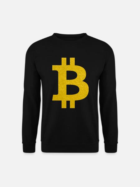 Goldener Bitcoin Symbol Shirt - Unisex Pullover - Schwarz