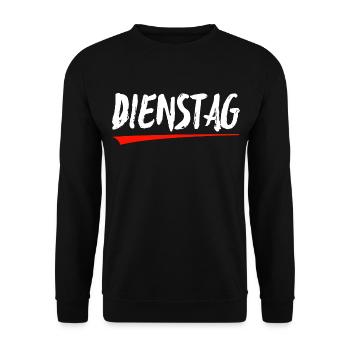 Dienstag Kraft Brush - Unisex Pullover - Schwarz - Vorne - Alina (178cm) & Michal (187cm)