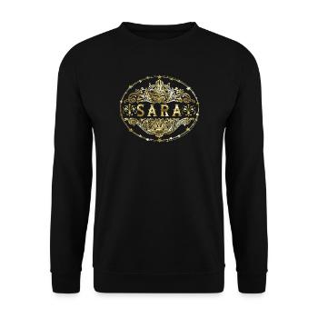Sara - Unisex Pullover - Schwarz - Vorne - Alina (178cm) & Michal (187cm)