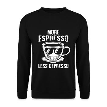 Espresso - Unisex Pullover - Schwarz - Vorne - Alina (178cm) & Michal (187cm)