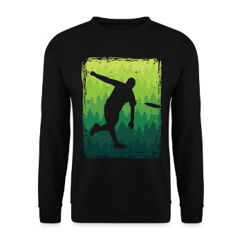 Disc Golf Discgolfer Frisbee Sport Discgolf - Unisex Pullover - Schwarz - Vorne - Alina (178cm) & Michal (187cm)
