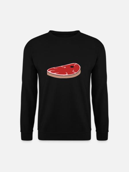 Steak Fleischbrocken Grillfleisch - Unisex Pullover - Schwarz