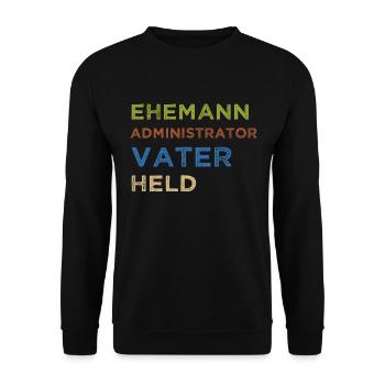 Administrator IT Administrator Admin Informatik - Unisex Pullover - Schwarz - Vorne - Alina (178cm) & Michal (187cm)