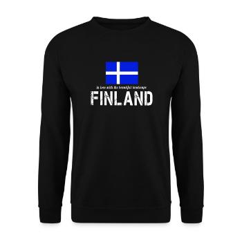 Finnland Finland - Unisex Pullover - Schwarz - Vorne - Alina (178cm) & Michal (187cm)