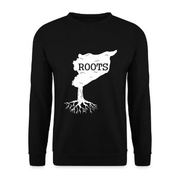Syrien Syrier Geschenk - Unisex Pullover - Schwarz - Vorne - Alina (178cm) & Michal (187cm)