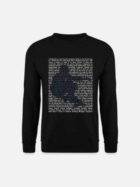 Waghalsiger Longboard Downhillprofi - Unisex Pullover - Schwarz
