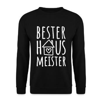 Bester Hausmeister - Unisex Pullover - Schwarz - Vorne - Alina (178cm) & Michal (187cm)
