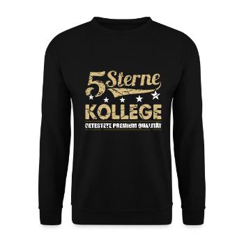 Bester Kollege Arbeitskollege Firmenjubiläum - Unisex Pullover - Schwarz - Vorne - Alina (178cm) & Michal (187cm)