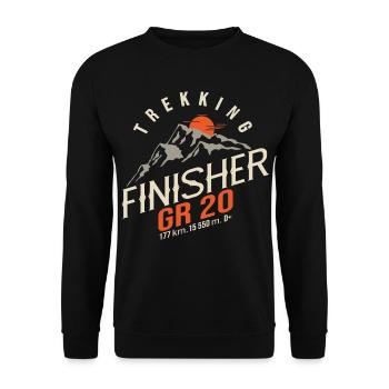 GR 20 Korsische Wanderung GR 20 Trek - Unisex Pullover - Schwarz - Vorne - Alina (178cm) & Michal (187cm)