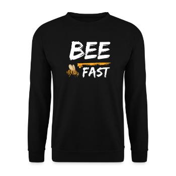 bee fast bees honey - Unisex Pullover - Schwarz - Vorne - Alina (178cm) & Michal (187cm)