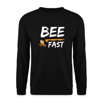 bee fast bees honey - Unisex Pullover - Schwarz - Vorne - Alina (178cm) & Michal (187cm)