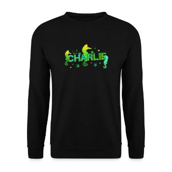 Charlie - Unisex Pullover - Schwarz - Vorne - Alina (178cm) & Michal (187cm)