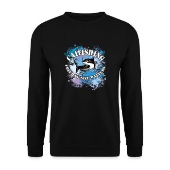 Catfish catfish fish catfish for splashes of paint - Unisex Sweatshirt - black - Front - Alina (178cm) & Michal (187cm)