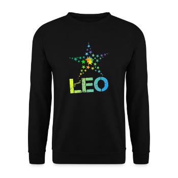 Leo Geburtstag Leo - Unisex Pullover - Schwarz - Vorne - Alina (178cm) & Michal (187cm)