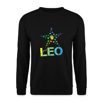 Leo Geburtstag Leo - Unisex Pullover - Schwarz - Vorne - Alina (178cm) & Michal (187cm)