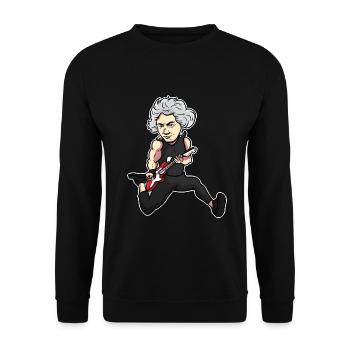Genialer Beethoven Klavierabend - Unisex Pullover - Schwarz - Vorne - Alina (178cm) & Michal (187cm)