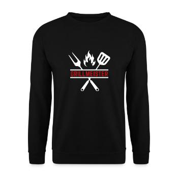 grillmeister - Unisex Pullover - Schwarz - Vorne - Alina (178cm) & Michal (187cm)
