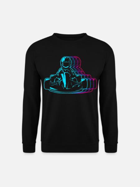 Kart Rennen Go Karts Mädchen Jungen Go-Kart - Unisex Pullover - Schwarz