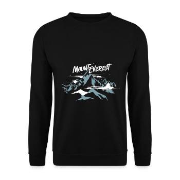 Mount Everest Nepal - Unisex Pullover - Schwarz - Vorne - Alina (178cm) & Michal (187cm)