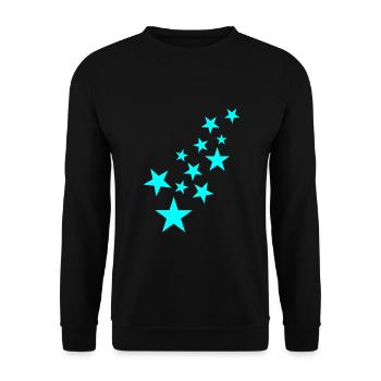 Star asterisk pattern icon - Unisex Sweatshirt - black - Front - Alina (178cm) & Michal (187cm)