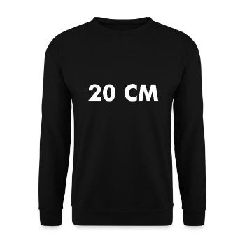 20 CM Penis Schwanz Wurst Ding Großer Dick - Unisex Pullover - Schwarz - Vorne - Alina (178cm) & Michal (187cm)