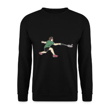 Blitzschneller Speedminton Punktjäger - Unisex Pullover - Schwarz - Vorne - Alina (178cm) & Michal (187cm)