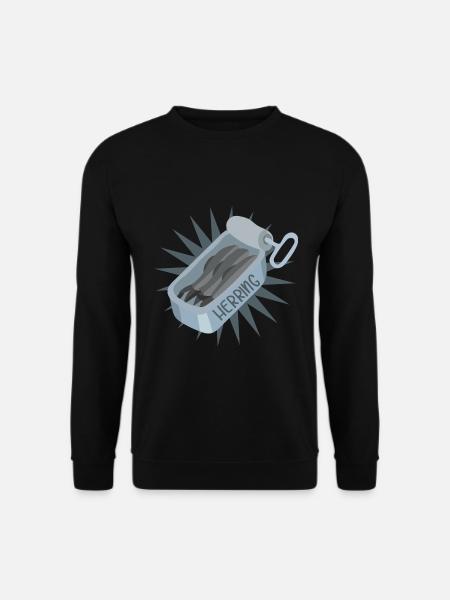 Silbriger Hering Küstenfischer - Unisex Pullover - Schwarz