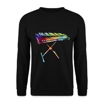Perlender Xylophonklang Orchester - Unisex Pullover - Schwarz - Vorne - Alina (178cm) & Michal (187cm)