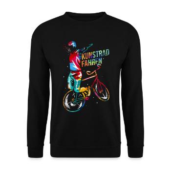 Graziöser Kunstradfahrer Wettkampf - Unisex Pullover - Schwarz - Vorne - Alina (178cm) & Michal (187cm)