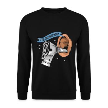 Erfahrener HNO Arzt Notaufnahme - Unisex Pullover - Schwarz - Vorne - Alina (178cm) & Michal (187cm)