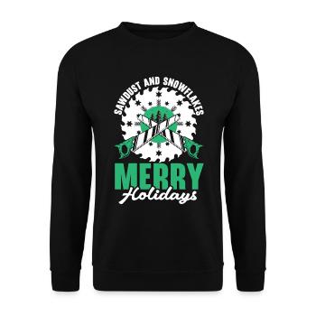 Keine Karies unter dem Mistelzweig Zahnärztliche W - Unisex Pullover - Schwarz - Vorne - Alina (178cm) & Michal (187cm)