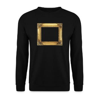 Goldener Bilderrahmen - Unisex Pullover - Schwarz - Vorne - Alina (178cm) & Michal (187cm)