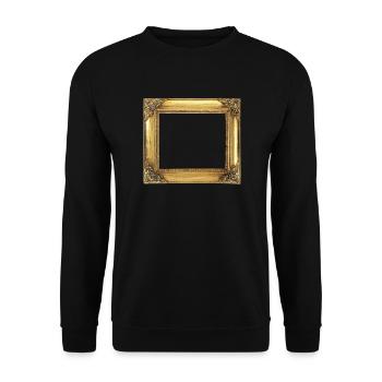 Goldener Bilderrahmen - Unisex Pullover - Schwarz - Vorne - Alina (178cm) & Michal (187cm)