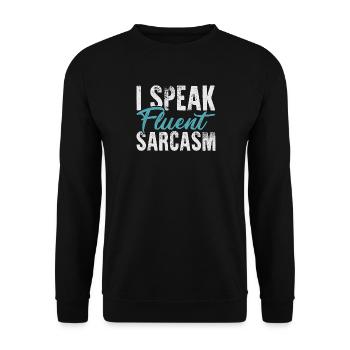 Sarkasmus - Unisex Pullover - Schwarz - Vorne - Alina (178cm) & Michal (187cm)