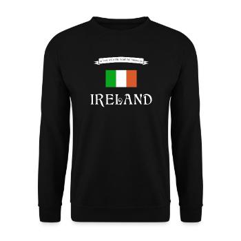 Ireland Irland - Unisex Pullover - Schwarz - Vorne - Alina (178cm) & Michal (187cm)